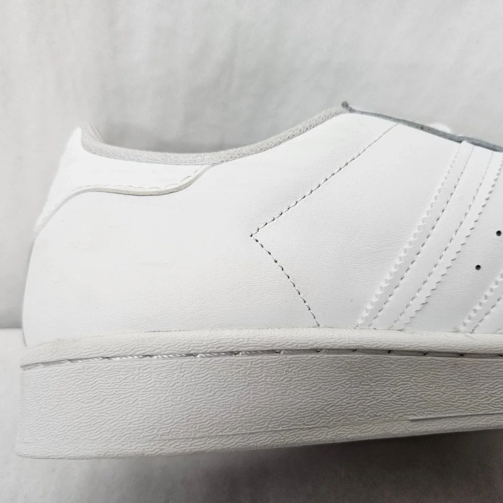 Adidas Superstar Sneakers Leather Shell Toe EG4960 Triple White Mens Size 11